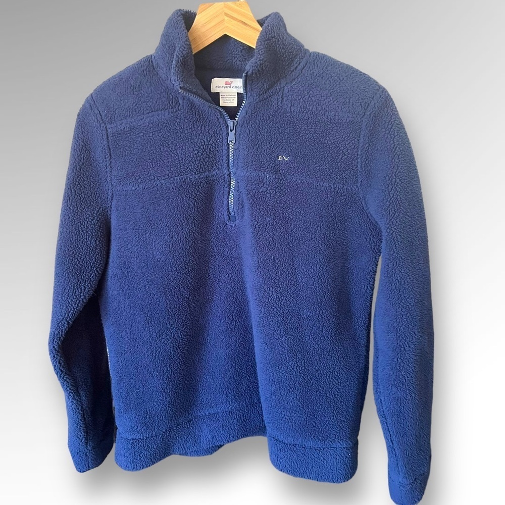 VINEYARD VINES SOLID BLUE SHERPA